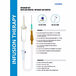 infusion set with air-vented without air-vented