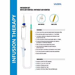 infusion set with air-vented without air-vented
