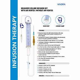 measured volume infusion set with air-vented / without air-vented