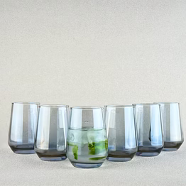 golden water glass set of 6 390ml