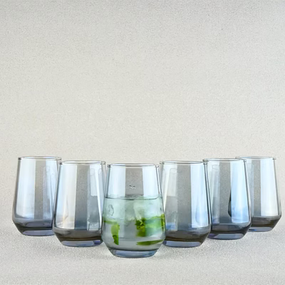 golden water glass set of 6 390ml