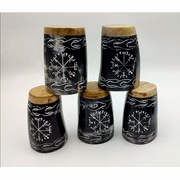 natural horn short glasses- 250ml
