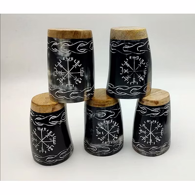 natural horn short glasses- 250ml