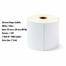 dash technologies and labels pvt ltd ad chromo paper labels – 75x50 mm – - 1000 / roll