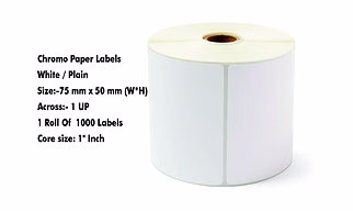 AD Chromo Paper Labels  – 75x50 mm – - 1000 / Roll