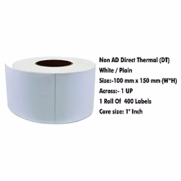 dash technologies and labels pvt ltd non ad direct thermal labels – 4x6x inch (100x150 mm )-400 / roll