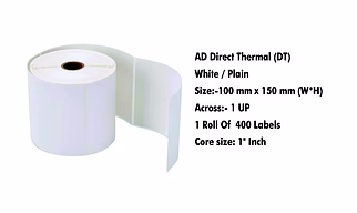 AD Direct Thermal Labels  – 4x6x Inch (100x150 mm )-400 / Roll