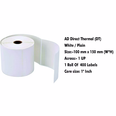 dash technologies and labels pvt ltd ad direct thermal labels – 4x6x inch (100x150 mm )-400 / roll