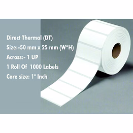 dash technologies and labels pvt ltd direct thermal labels – 50x25 mm - 1000 / roll