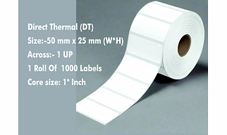 Direct Thermal Labels  – 50X25 MM - 1000 / Roll