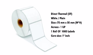 Direct Thermal Labels   – 75x50 mm – 1000 / Roll