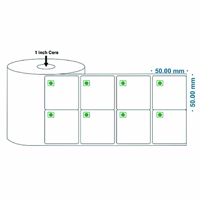 dash technologies and labels pvt ltd direct thermal labels – 50x50 mm – 1000 / roll