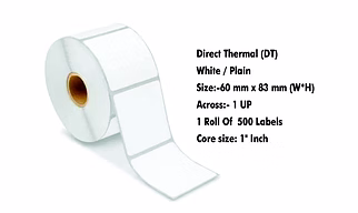 Non AD Direct Thermal Labels  – 60x83 mm – 500 / Roll