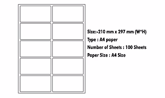 A4 Sheet -210x297 mm – 100 / PKT