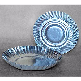 5 inches silver paper plate