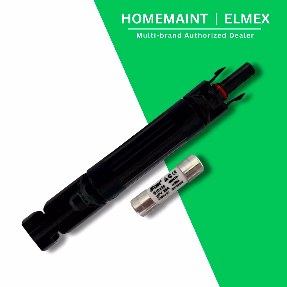 elmex pv solar straight inline fuse connectors, packaging type: box, voltage: 1000v dc