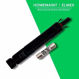elmex pv solar straight inline fuse connectors, packaging type: box, voltage: 1000v dc