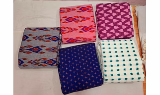 Double ikkat cotton fabrics