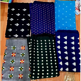 double ikkat cotton fabrics