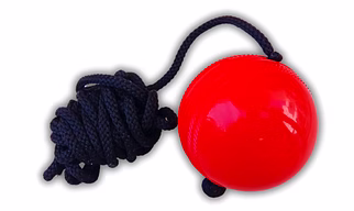 VINSON Synthetic Hard PVC Hanging Cricket Rope Ball for Match Practice Training - Red | Easy to Hang & Ideal for Indoor and Outdoor Bat Knocking Training | Standard Size for Realistic Experience
