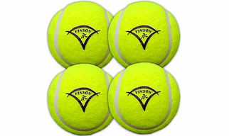 VINSON Cricket Tennis Ball - Pack of 4 | High Bounce | 85g Each | Ideal for Box Cricket Tournaments, Gully Matches, Turf Leagues & Casual Game Play