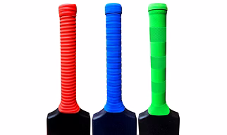 Vinson Cricket Bat Grips Combo Pack of 3 - (1 Spiral/Coil, 1 Chevron, & 1 Ring Chevron) made with Rubber Material for Better Shock Absorption with it's Extra Cushioning & Comfortable Fit.