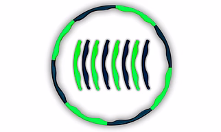 Vinson Weighted Hula Hoop Ring of 36" Diameter for Adults & Professional Kids, Heavy Weighted Inter-Lockable pcs with Carry Bag for Exercise & Fitness, Detachable, Weight - 400 GMS, Set of 8 Pipes