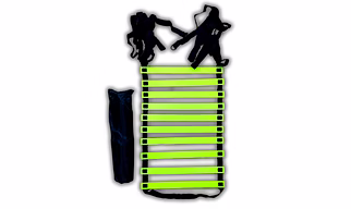Vinson Agility Ladder For Speed & Agility Training, Expandable Design Up to 8M With 20 Plastic Rungs, Ideal For Athletes And Fitness Enthusiasts (Color-Black)(Size-8 Meter)