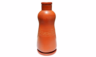 Earthen Water Bottle – 1800 ml with stand | Sustainable & Organic Clay Bottle