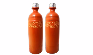 Earthen Water Bottle – 1200 ml | Sustainable & Organic Clay Bottle ( Single Piece  )