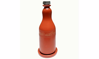 handmade Earthen Water Bottle – 1200 ml | Sustainable & Organic Clay Bottle
