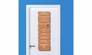 "Marjane Sunnah of Using the Washroom – Vinyl Sticker,An Essential Reminder for Children & Adults,prophetic etiquettes of using the washroom (14 x 4 inches), BEST RAMADAN GIFT!"