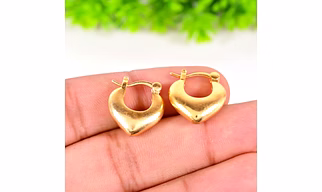 Minimalist Hoop earring with 18k gold plated, Brass handmade jewelry & Manufacturer