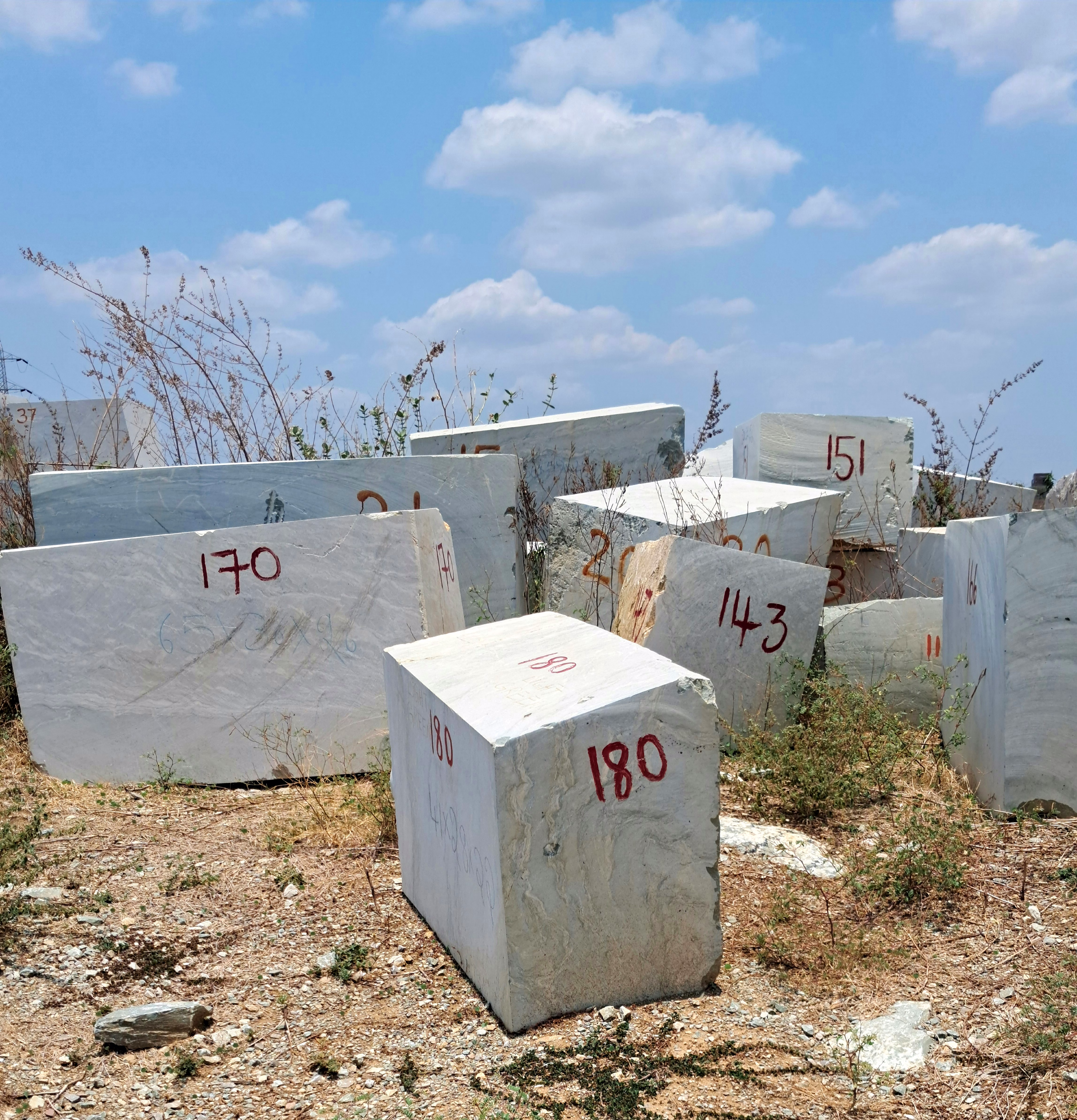 limestone slabs
