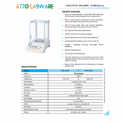 Analytical Balance – 0.0001g (0.1mg) (External)-2