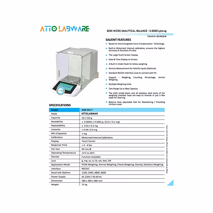 Semi Micro Balance – 0.00001g (0.01mg) 50/220g-1