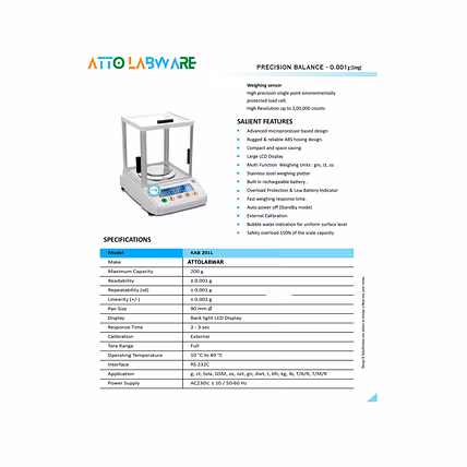 Precision Balance -0.001g (1mg) 220G-1