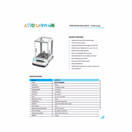 Precision Balance -0.001g (1mg) 500G-1