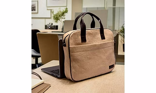 Eco-Friendly Canvas Laptop Bag with Leather Handles – Office & Travel Ready