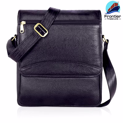 frontier leather messenger laptop bag / cross over shoulder messenger office bag (frme015)