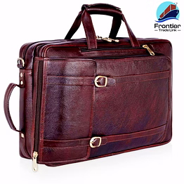 frontier leather messenger laptop bag / cross body shoulder straps office bag (frme009)