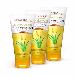patanjali saundarya aloe vera gel kesar chandan, for skin hydration and nourishment with natural aloe vera extract