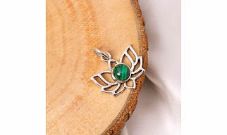 Silver Malachite Pendent