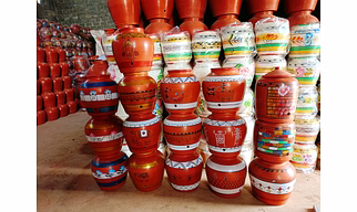 Handmade clay waterpot
