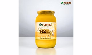 Sohamna Organics Premium A2 Gir Cow Cultured Desi Ghee 1KG | Natural Ghee | Vedic Bilona Method
