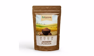 Sohamna Organics Jaggery Powder 500gms | Unrefined Cane Sugar Powder | Raw | Natural Sweetener for Energy & Digestion