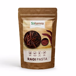 sohamna organics ragi millet pasta 250gms | penny pasta | finger millet pasta | lower in gluten pasta for digestive health