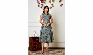 Cotton ladies printed dress
