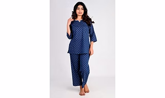 Cotton ladies printed night suit