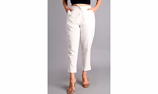 Cotton ladies plain dye trousers